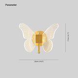 Oro Applique da Parete Forma di Farfalla per Camera
