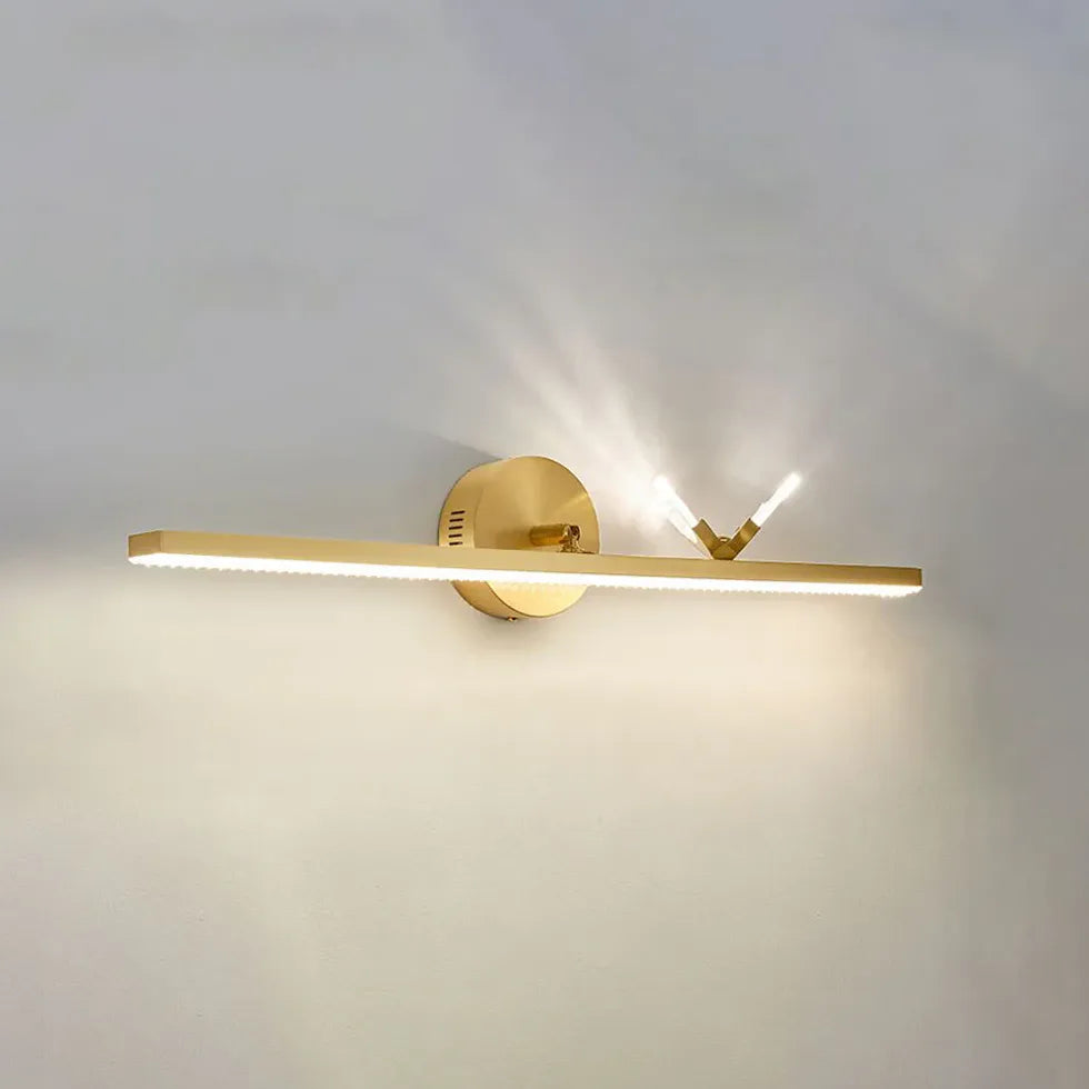 Gold Butterfly Linear Led Bathroom Wall Lights