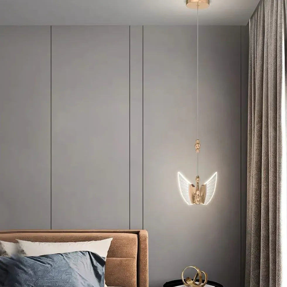 Swan Shape Modern Minimalist Bedroom Pendant Light