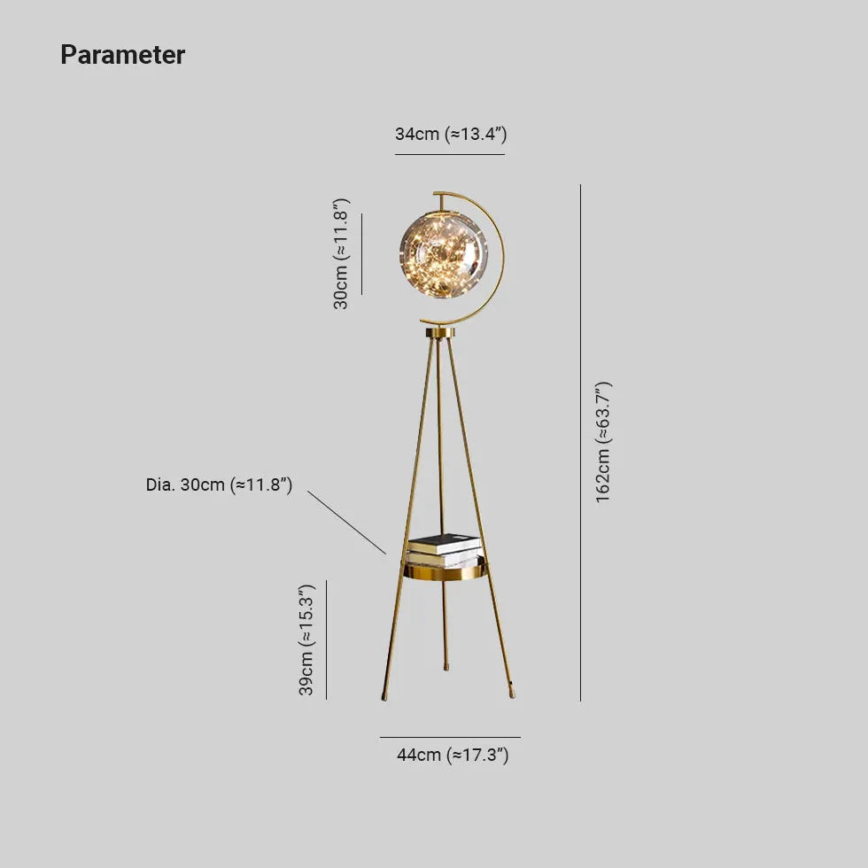 Golden Planet Warm White Tripod Floor Lamp