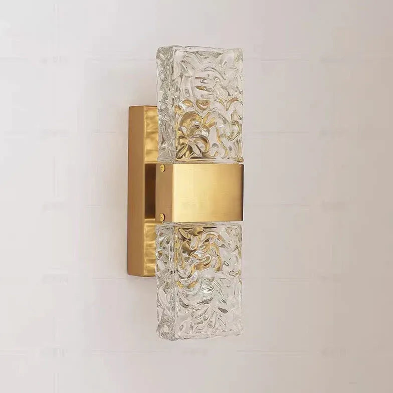 Modern gold pattern glass Wall Lights