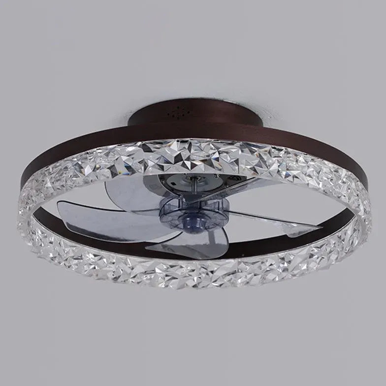 Black Round Ceiling Fan Pendant Light