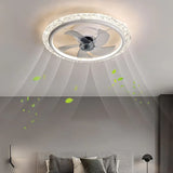 Luce a ciondolo a ventola a soffitto a LED rotondo