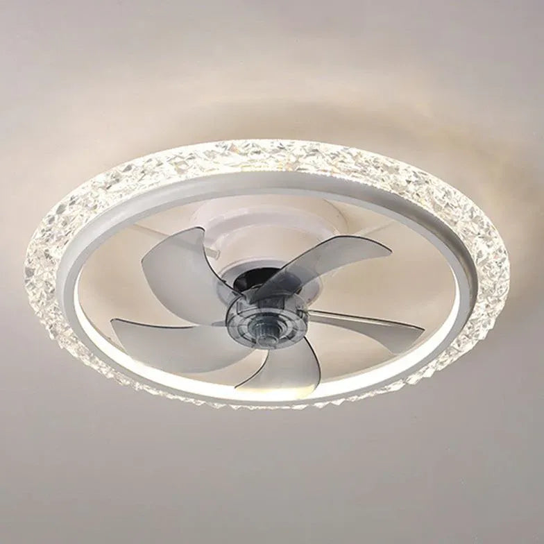 Luce a ciondolo a ventola a soffitto a LED rotondo