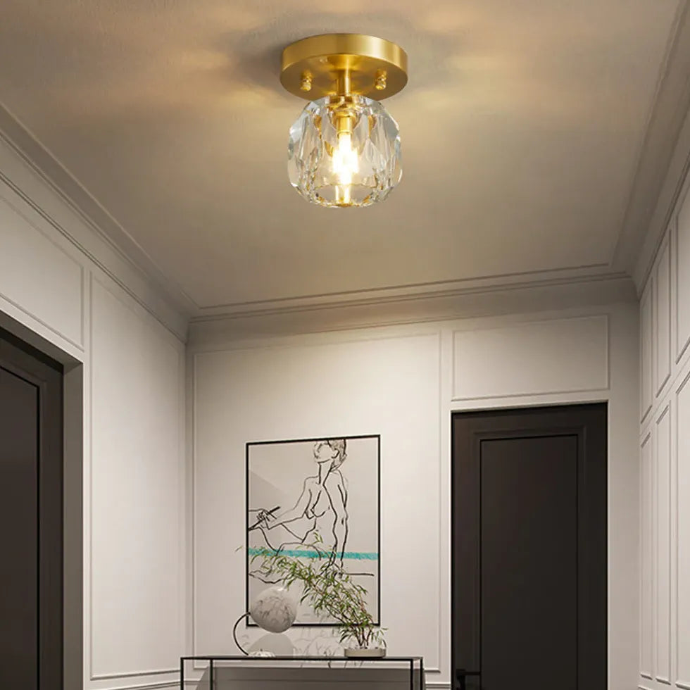 Lampadario moderno dorato Illumina il Corridoio LED