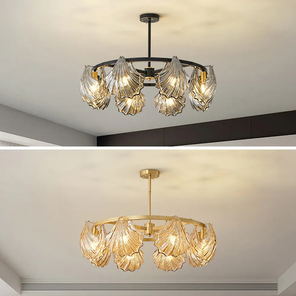 Luxurious Gold Glass for Living Room Pendant Light