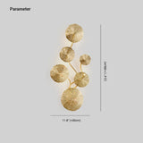 Lampada da Soggiorno Oro con Floral Applique