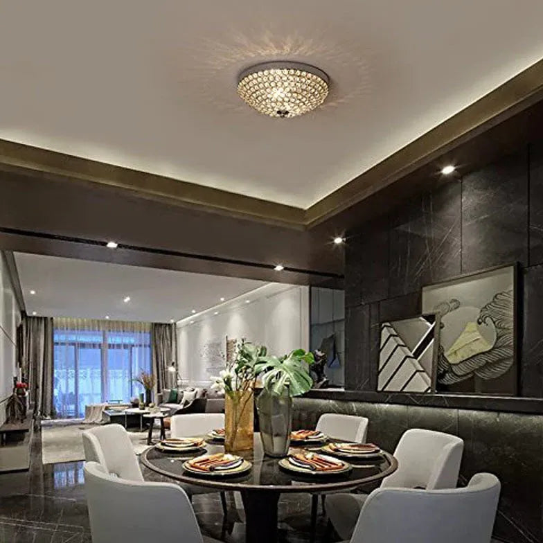 Plafoniera Led Tonda da Incasso Cristallo Moderno