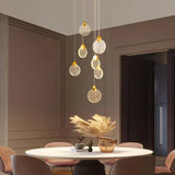 Golden Round Crystal Modern Pendant Light