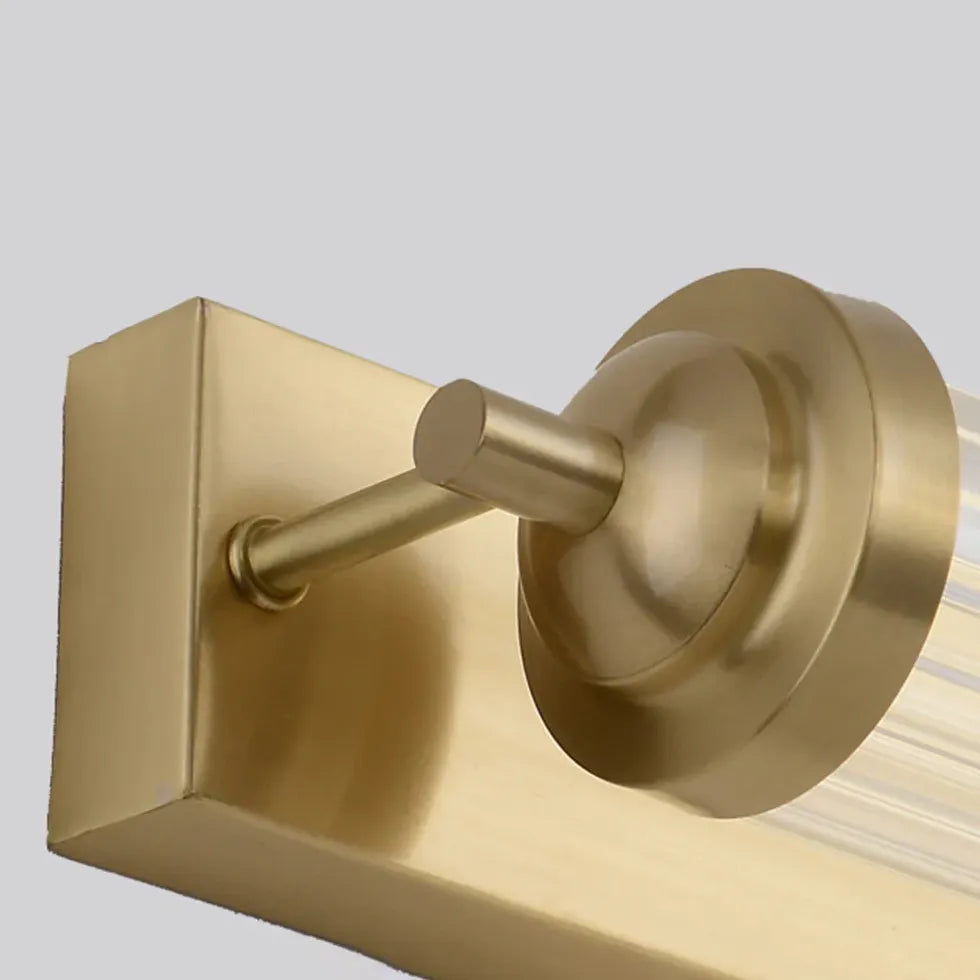 Ribbed Wall Light Bathroom Gold