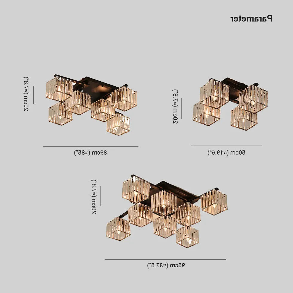 Luce moderna del soffitto moderno di vetro a più testa