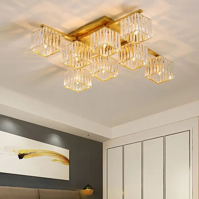 Luce moderna del soffitto moderno di vetro a più testa