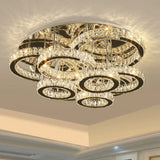 Irregular Multi-Ring Crystal Luxury Ceiling Light