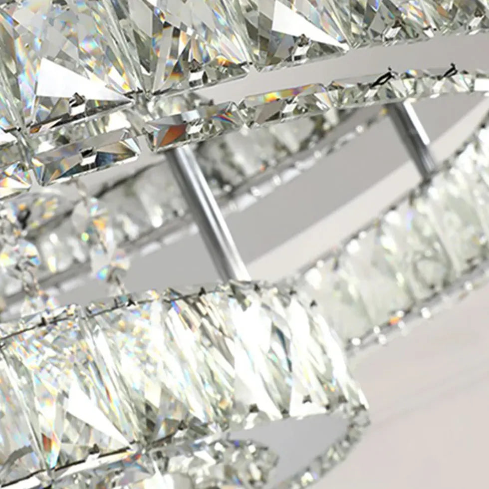 Irregular Multi-Ring Crystal Luxury Ceiling Light