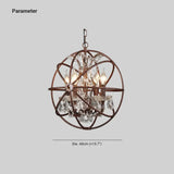 Lampadari in Cristallo Vintage con Struttura Sferica