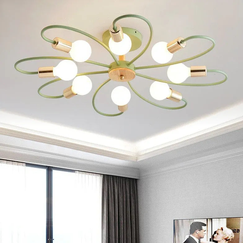 Multi-head Metal Bedroom Ceiling Light