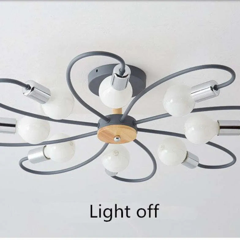 Multi-head Metal Bedroom Ceiling Light