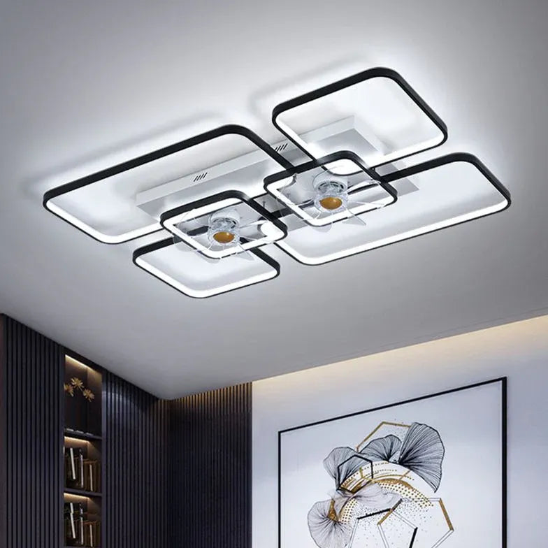 Ventilatori da soffitto vortice con luce Geometria