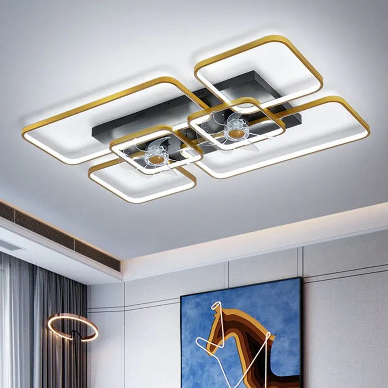 Ventilatori da soffitto vortice con luce Geometria