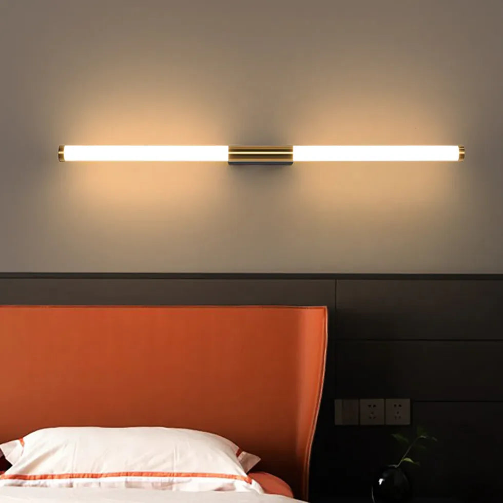 Vertical LED Gold Bedroom Wall Lights