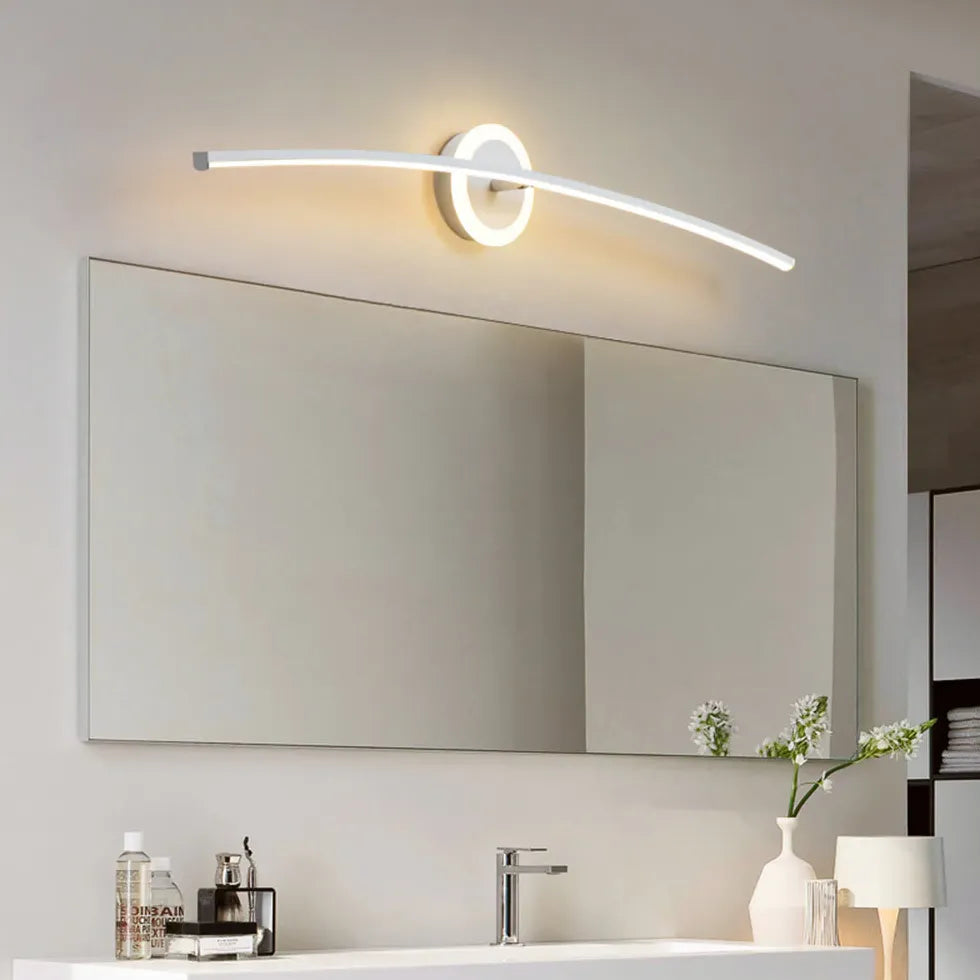 Lampada led per quadri in bagno curvo