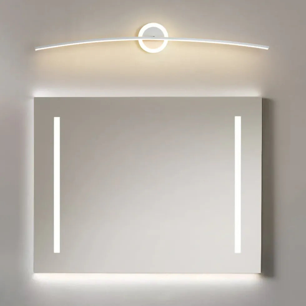 Lampada led per quadri in bagno curvo