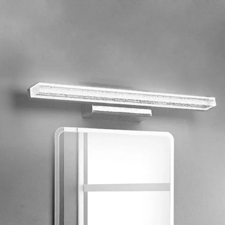 Silver Long Strip Bathroom Mirror Lights