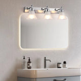 Frosted Glass Silver Mirror Bathroom Wall Lights