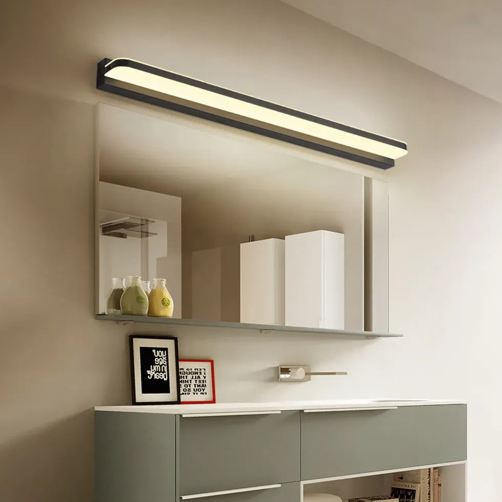 Applique bagno nera in acciaio inox LED