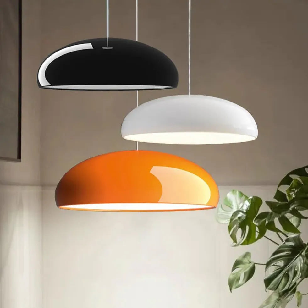 Disc Glossy Modern Single Head Pendant Light