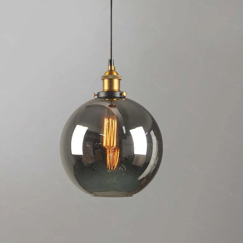 light clear amber smoke pendant light