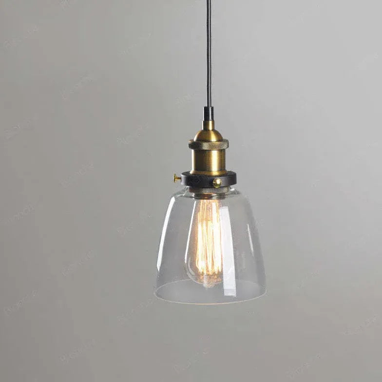 light clear amber smoke pendant light