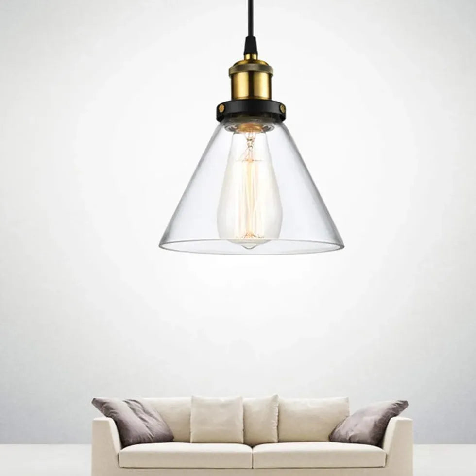 light clear amber smoke pendant light