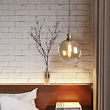 light clear amber smoke pendant light