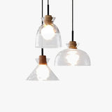 Lampadario Minimalista Design Geometrico in Vetro