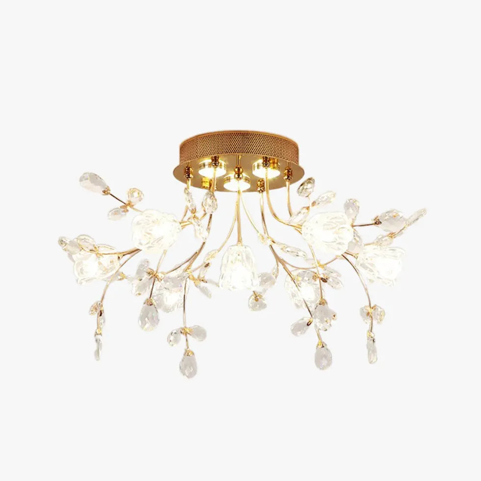 Crystal Flower Modern Luxurious Ceiling Light