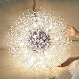 Lampadari Pendenti Cristallo Moderni Oro Fuochi D'artificio