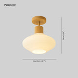 Plafoniera Stile Giapponese Ovale in Legno