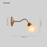 Applique da Parete Retro con Vetro Floreale