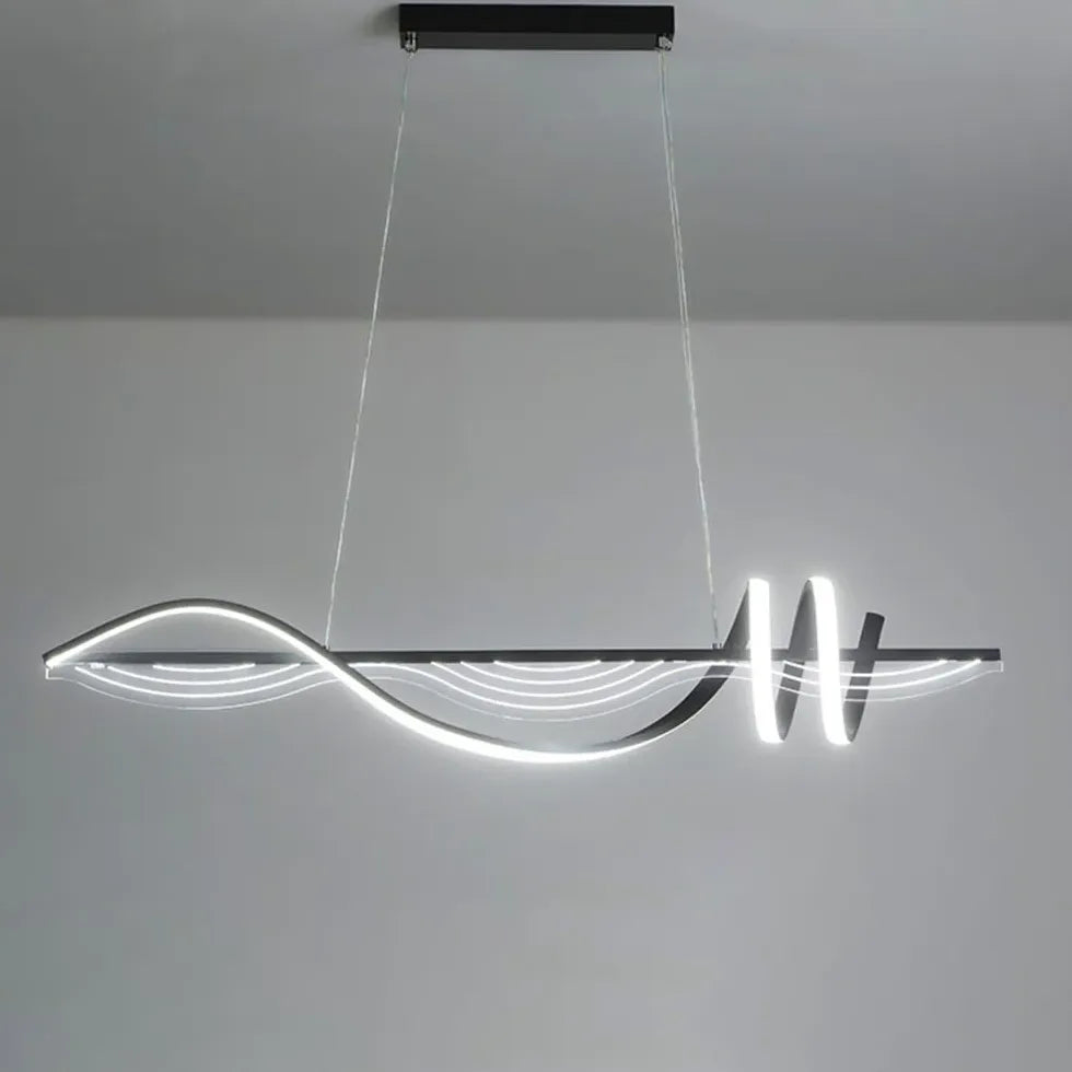 Spiral Shapes for Dining Room LED Pendant Light