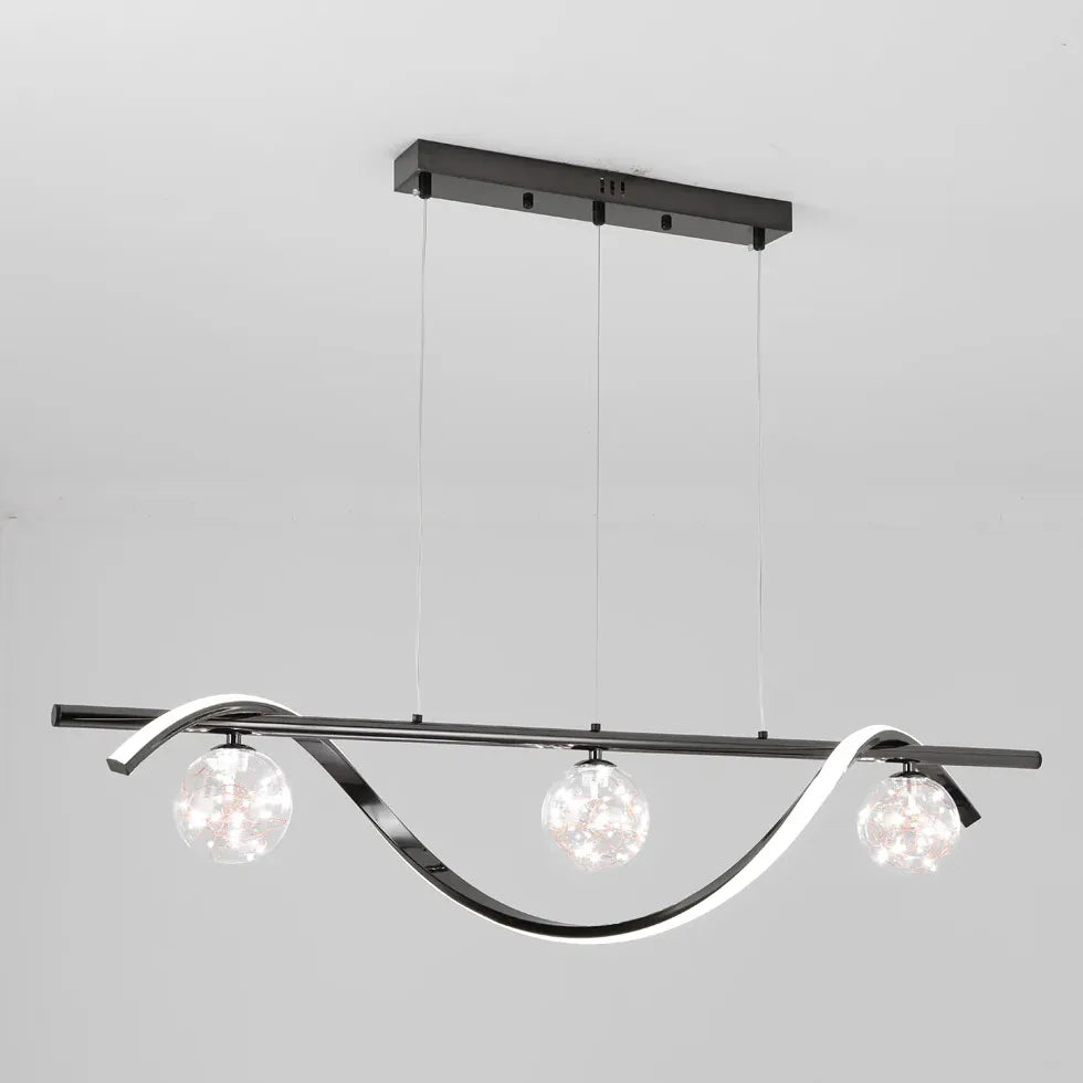 Multi-Light Curved Modern Pendant Light