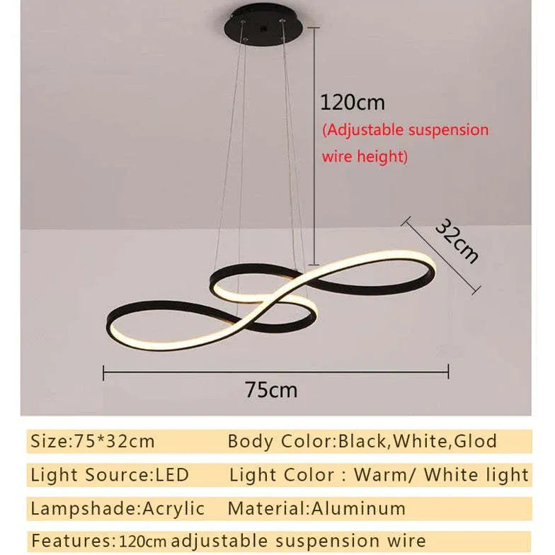 circular ring modern Dining Room pendant light