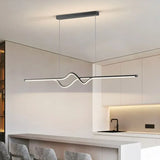 Linear Black & White Minimalist Modern Pendant Light