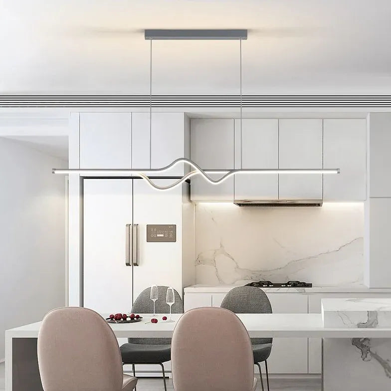 Linear Black & White Minimalist Modern Pendant Light