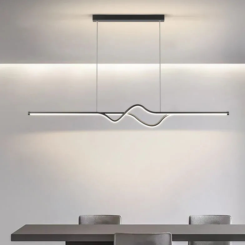 Linear Black & White Minimalist Modern Pendant Light