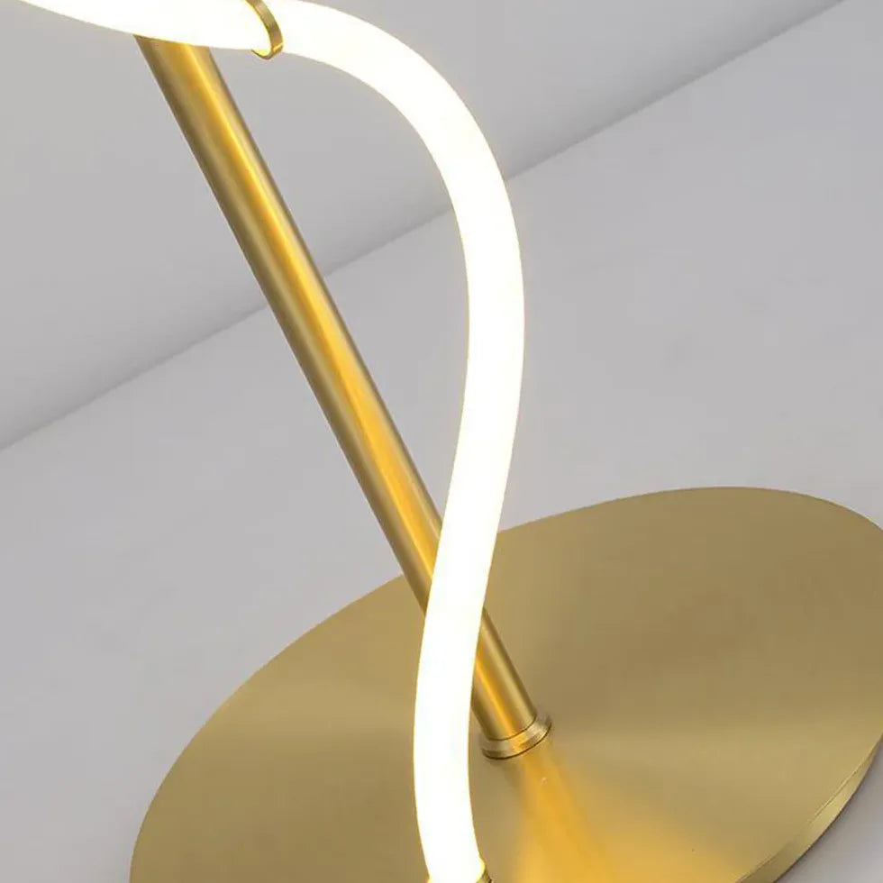 White Tube Curved Line Floor Lamp