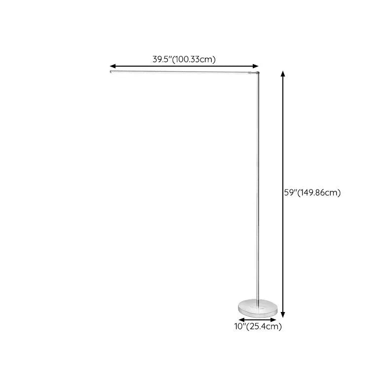 Lampada da pavimento minimalista a braccio regolabile snello