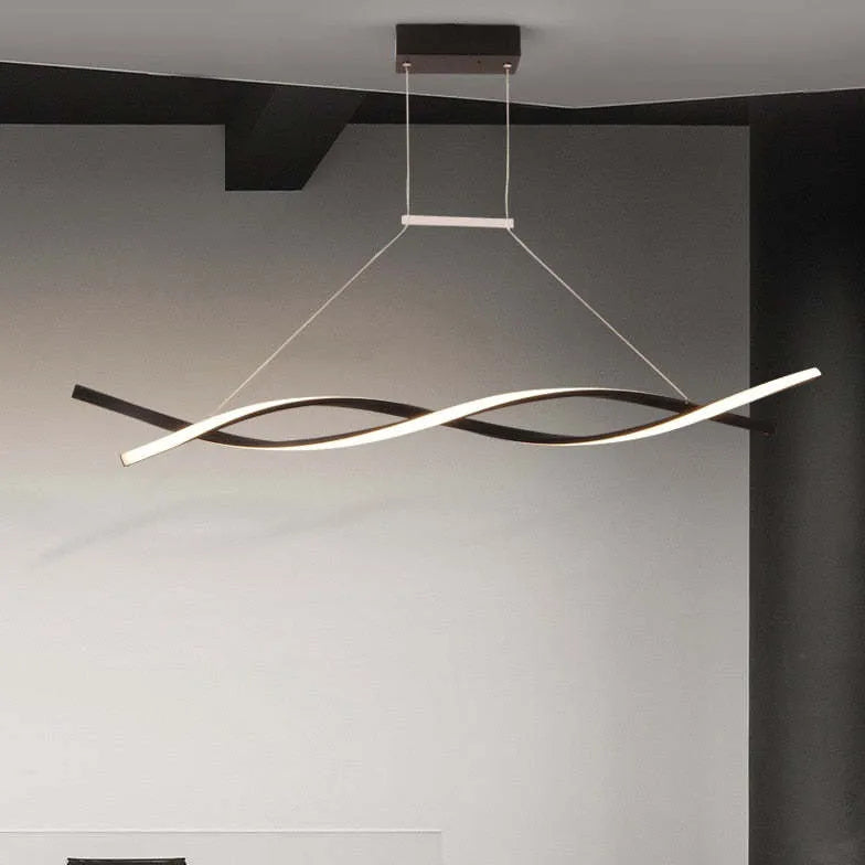 Double Curve Wrapped Modern Pendant Light