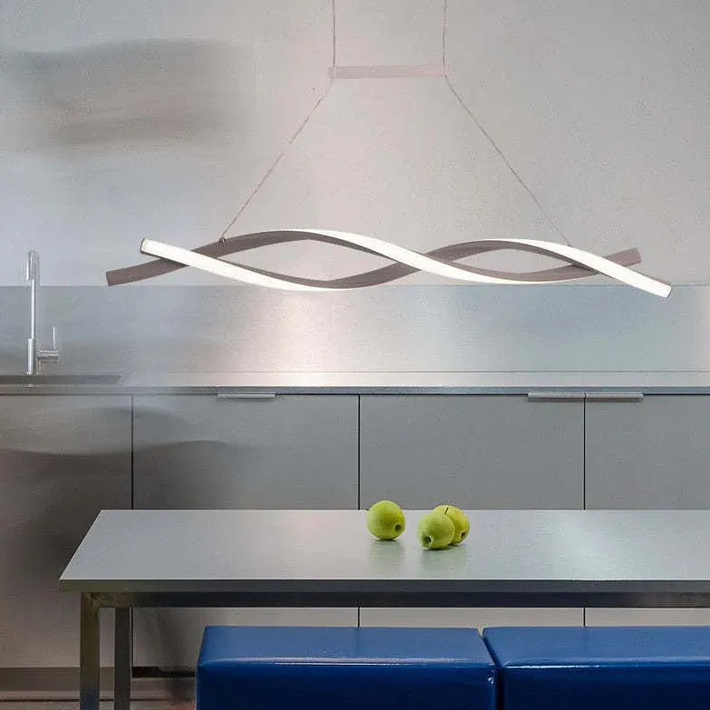 Double Curve Wrapped Modern Pendant Light