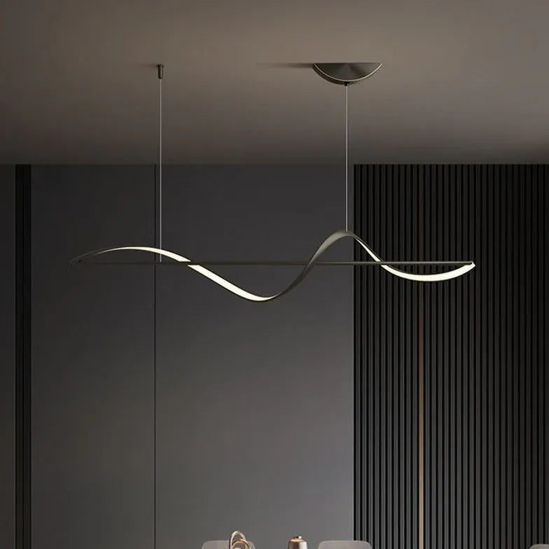 Minimalist Waves Modern Dining Room Pendant Light